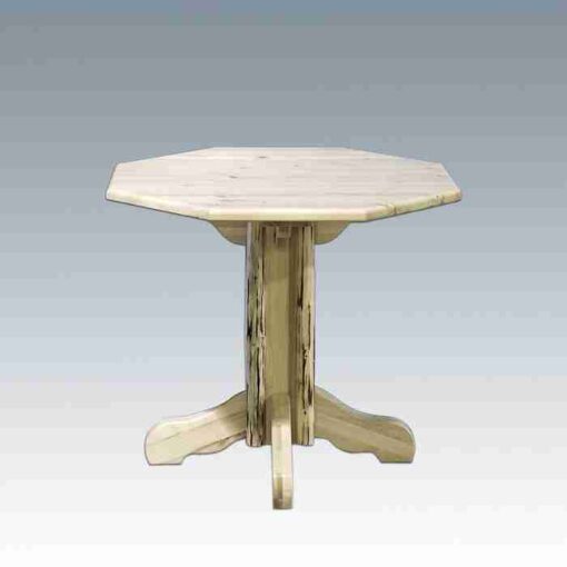 Amish "montana collection" pine log pedestal bistro table - pub table by montana woodworks