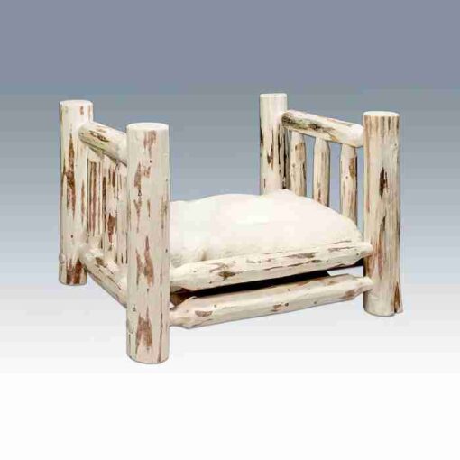 Amish "montana collection" pine log pet bed - small by montana woodworks