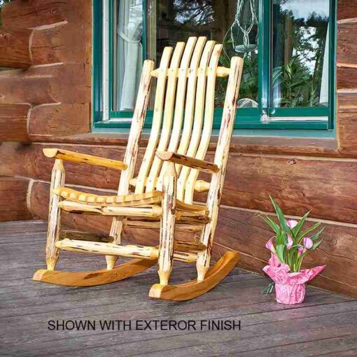 Amish "montana collection" pine log rocking chair by montana woodworks