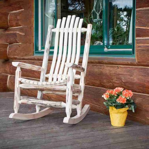 Amish "montana collection" pine log rocking chair by montana woodworks - image 2