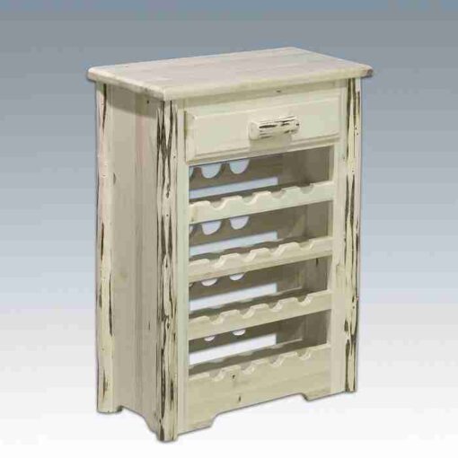Amish "montana collection" pine log wine rack by montana woodworks