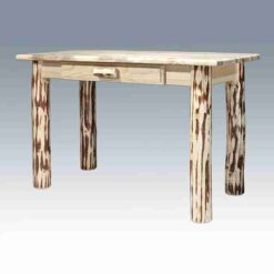 Amish "Montana Collection" Pine Log Writing Desk - Laptop Desk by Montana Woodworks