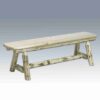 Amish "Montana Collection" Pine Plank Style Log Bench by Montana Woodworks
