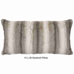 Angora ash cuddle fur throw blanket by wooded river 26