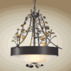 Aspen Leaf 3D Iron Chandelier by Colorado Dallas