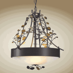 Aspen Leaf 3D Iron Chandelier by Colorado Dallas