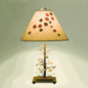 Aspen Leaf 3D Iron Table Lamp with Layered Base by Colorado Dallas