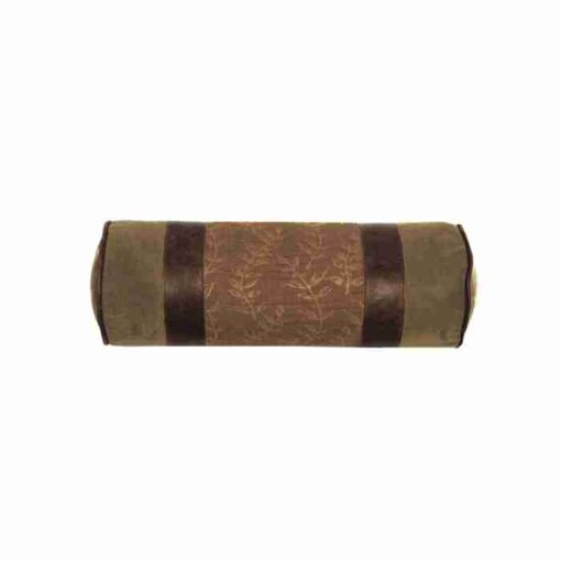 Autumn leaf pillow (9"x24") by wooded river