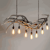 Axis deer antler chandeliers