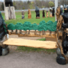 Bear Bench Chainsaw Carving Stump Sculpture