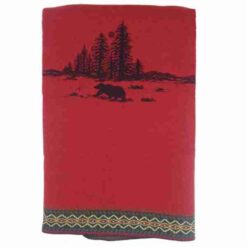 Bear Throw Blanket by Wooded River