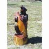 Bear with Fish Chainsaw Carving Stump Sculpture