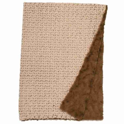 Bella rosebud cuddle fur throw blanket