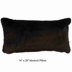 Black sable faux fur throw blanket by wooded river 10