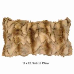Brandy fox faux fur throw blanket by wooded river 10