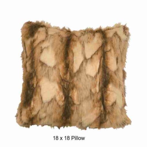 Brandy fox faux fur throw blanket by wooded river - image 2
