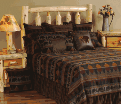 Cabin bear bedding set deluxe by wooded river 62