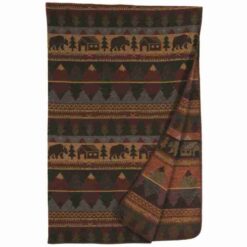 Cabin Bear Throw Blanket by Wooded River