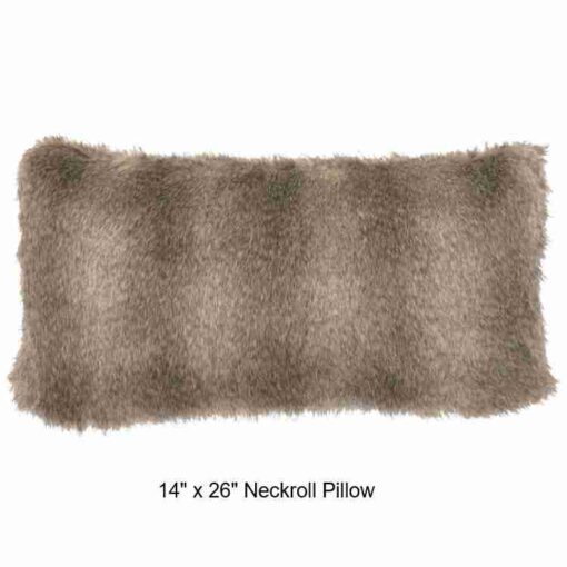 Cape grey fox faux fur throw blanket by wooded river - image 3