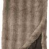Cape Grey Fox Faux Fur Throw Blanket by Wooded River