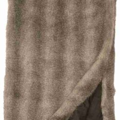 Cape Grey Fox Faux Fur Throw Blanket by Wooded River
