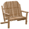 Cedar Voyageur Double Log Adirondack Chair