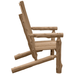 Cedar voyageur double log adirondack chair 41
