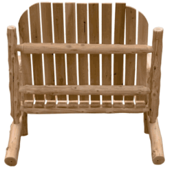 Cedar voyageur double log adirondack chair 44