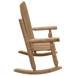 Cedar voyageur double log adirondack rocking chair 45
