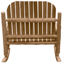 Cedar voyageur double log adirondack rocking chair 48 1