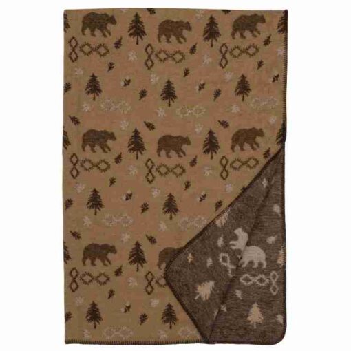 Chactaw throw blanket by wooded river