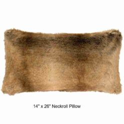 Chinchilla faux fur throw blanket by wooded river 10
