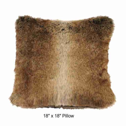 Chinchilla faux fur throw blanket by wooded river - image 2