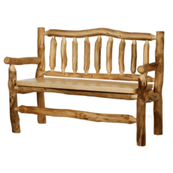 Colorado Aspen Bench w/ Back & Arms