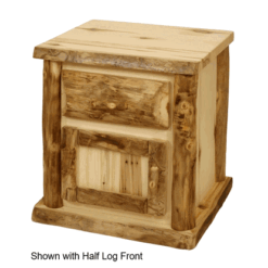 Colorado Aspen Nightstand - 1 Drawer + 1 Door