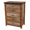 reclaimed wood 5-drawer chest