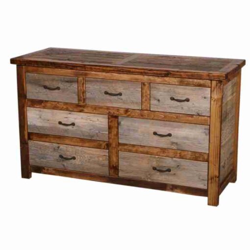 Colorado natural barnwood dresser - 7 drawer
