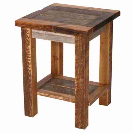 Colorado natural barnwood side table