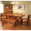 Colorado Reclaimed Wood & Aspen Log Trestle Dining Table