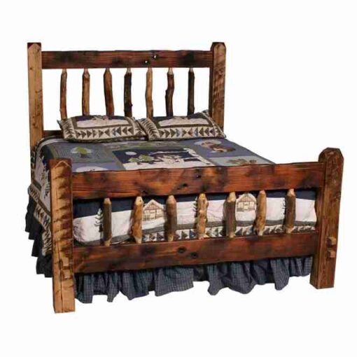 Colorado reclaimed wood & aspen steamboat bed