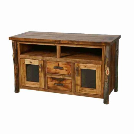 Colorado reclaimed wood & aspen tv console