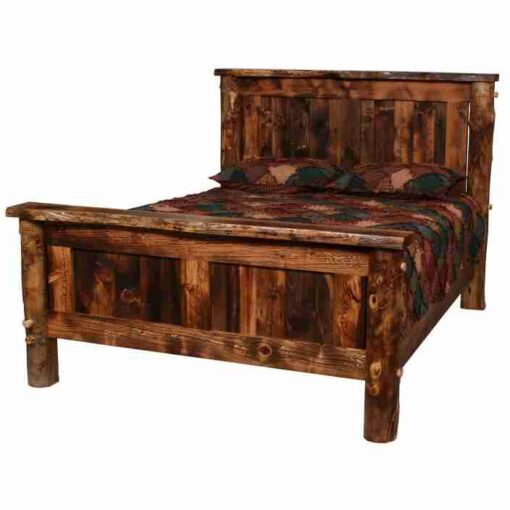 Colorado reclaimed wood & aspen wild edge bed