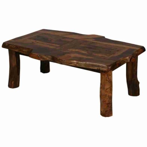 Colorado reclaimed wood & aspen wild edge coffee table