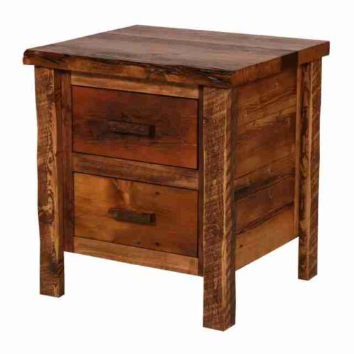 Colorado reclaimed wood nightstand - 2 drawer