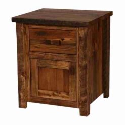 Colorado Reclaimed Wood Nightstand - Enclosed