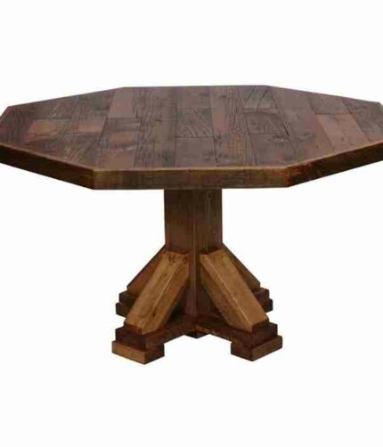 Colorado reclaimed wood octagon dining table 16