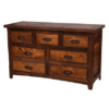 Colorado Rustic Walnut & Barnwood Dresser - 7 Drawer