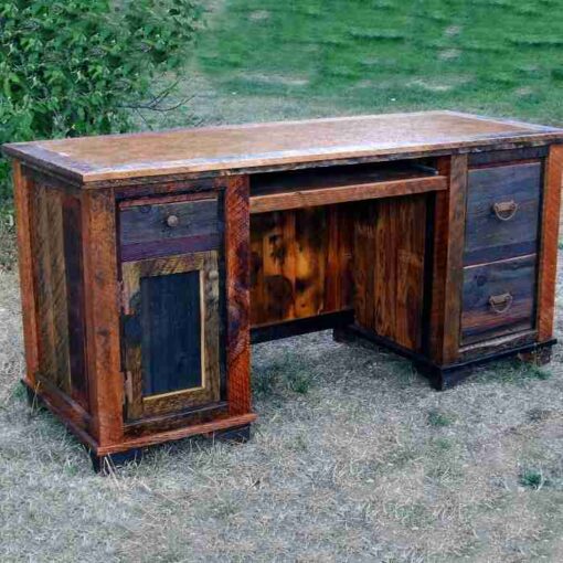Country roads barnwood computer desk