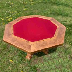 Country roads barnwood octagonal dining with optional game table 17