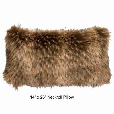 Coyote faux fur throw blanket by wooded river 12